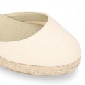 Classic COTTON CANVAS 3 CM wedge sandals espadrille shoes.