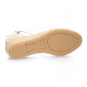 Classic COTTON CANVAS 3 CM wedge sandals espadrille shoes.