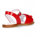 RED Patent Leather Girl Sandal shoes with SHOEMAKER BOW.