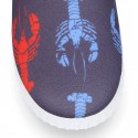 NEOPRENE fabric kids Sneaker shoes for beach and pool use with LOBSTERS design.