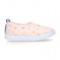 NEOPRENE fabric kids Sneaker shoes for beach and pool use with SHELLS design.