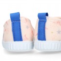 Zapatilla niños NEOPRENO con diseño con CONCHAS para playa y piscina.