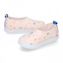 NEOPRENE fabric kids Sneaker shoes for beach and pool use with SHELLS design.