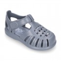 Classic Kids jelly shoes for Beach and Pool use in SOLID colors with hook and loop strap closure.