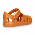 Classic Kids jelly shoes for Beach and Pool use in SOLID colors with hook and loop strap closure.