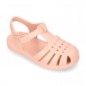 Classic Kids jelly shoes for Beach and Pool use in SOLID colors with CLIP PRESS closure.