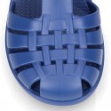 Classic Kids jelly shoes for Beach and Pool use in SOLID colors with CLIP PRESS closure.