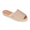 New suede leather CLOG style espadrille shoes.