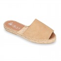 New suede leather CLOG style espadrille shoes.