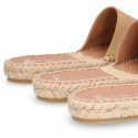 New suede leather CLOG style espadrille shoes.