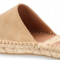 New suede leather CLOG style espadrille shoes.