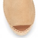 New suede leather CLOG style espadrille shoes.