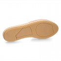 New suede leather CLOG style espadrille shoes.