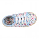 FLOWERS design cotton canvas Kids Bamba style espadrille shoes.