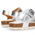 GLITTER METAL Girl sandal shoes BIO style to dress.