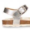 GLITTER METAL Girl sandal shoes BIO style to dress.