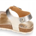 GLITTER METAL Girl sandal shoes BIO style to dress.