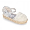 METAL Canvas Girl espadrille shoes with BRAIDED design.