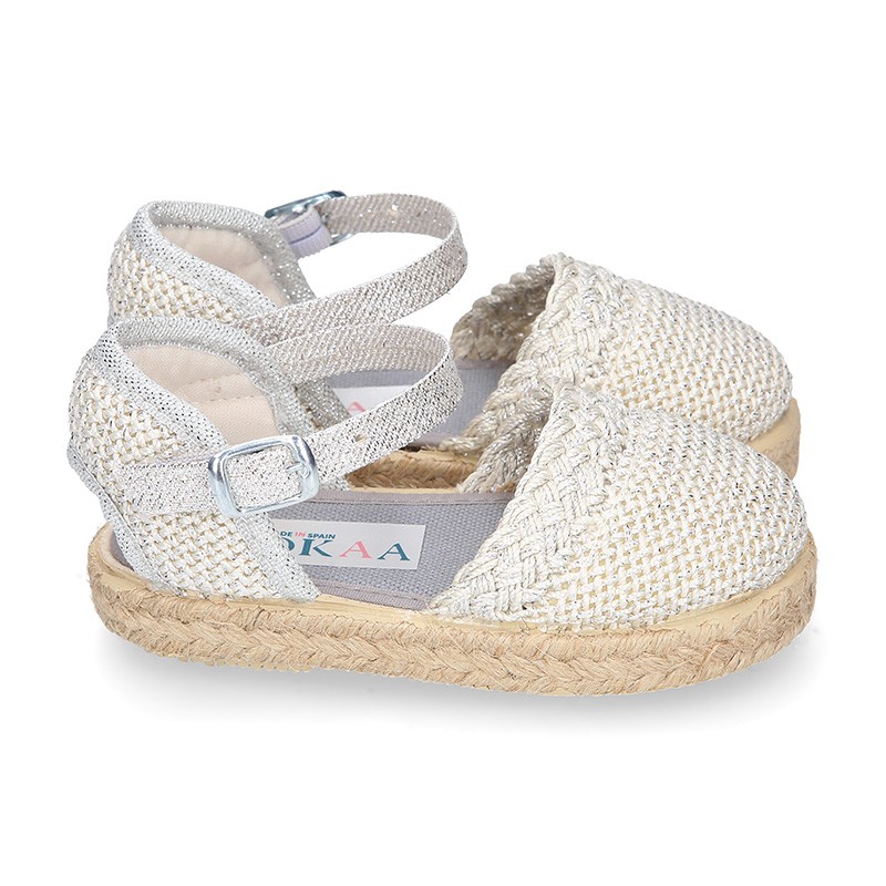 METAL Canvas Girl espadrille shoes with BRAIDED design.