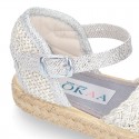 METAL Canvas Girl espadrille shoes with BRAIDED design.