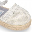 METAL Canvas Girl espadrille shoes with BRAIDED design.