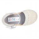 METAL Canvas Girl espadrille shoes with BRAIDED design.