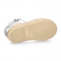 METAL Canvas Girl espadrille shoes with BRAIDED design.