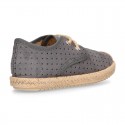 THOUSAND POINTS design Canvas Kids Espadrille shoes Laces up style.