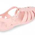 Women classic jelly shoes sandal style for the Beach and Pool in MAKEUP PINK color.