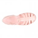 Women classic jelly shoes sandal style for the Beach and Pool in MAKEUP PINK color.