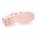 Women classic jelly shoes sandal style for the Beach and Pool in MAKEUP PINK color.