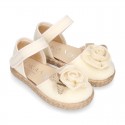 Baby canvas espadrille sandal with FLOWER design.