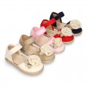 Baby canvas espadrille sandal with FLOWER design.