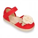 Baby canvas espadrille sandal with FLOWER design.