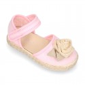 Baby canvas espadrille sandal with FLOWER design.