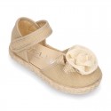 Baby canvas espadrille sandal with FLOWER design.