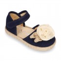 Baby canvas espadrille sandal with FLOWER design.