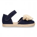 Baby canvas espadrille sandal with FLOWER design.