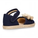 Baby canvas espadrille sandal with FLOWER design.