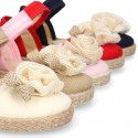 Baby canvas espadrille sandal with FLOWER design.