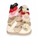 Baby canvas espadrille sandal with FLOWER design.