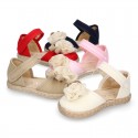 Baby canvas espadrille sandal with FLOWER design.