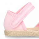 Baby canvas espadrille sandal with FLOWER design.