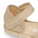 Baby canvas espadrille sandal with FLOWER design.