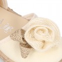 Baby canvas espadrille sandal with FLOWER design.