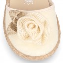 Baby canvas espadrille sandal with FLOWER design.