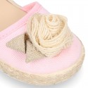 Baby canvas espadrille sandal with FLOWER design.