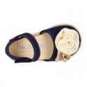 Baby canvas espadrille sandal with FLOWER design.