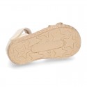 Baby canvas espadrille sandal with FLOWER design.