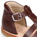 SOFT Nappa leather kids Sandal shoes crossed straps design with SUPER FLEXIBLE soles.